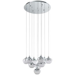 Φωτιστικό Οροφής 39527 Mioglia Led/10 Chrome Eglo Μέταλλο,Γυαλί