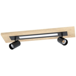 Φωτιστικό Οροφής - Πλαφονιέρα 39748 Torrestralle Led 2XGU10 Wood Brown-Beige Eglo Μέταλλο,Ξύλο