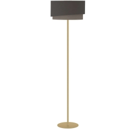 Φωτιστικό Δαπέδου Manderline 39934 Φ45x165cm 1xE27 40W Cappuccino-Brass Eglo Ατσάλι,Ύφασμα