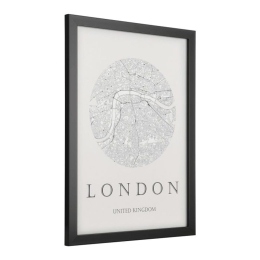 Κάδρο London Roberval 423026 32,5x45cm Black Eglo Κάθετοι