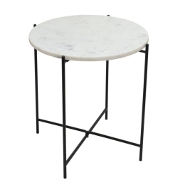 Τραπεζάκι Βοηθητικό Towada 424001 Φ44x45,5cm Black-White Eglo