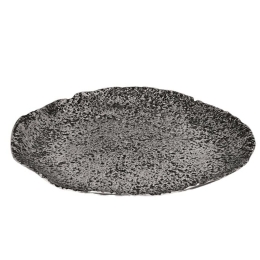 Διακοσμητικός Δίσκος Forleyet 427039 Φ42x4cm Silver Eglo Αλουμίνιο
