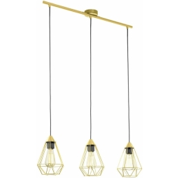 Φωτιστικό Οροφής - Ράγα 43682 Tarbes 3/E27 L-790 Black-Brass Eglo Μέταλλο