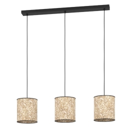 Φωτιστικό Οροφής - Ράγα Butterburn 43937 86x18x110cm 3xE27 IP20 Black-Beige Eglo