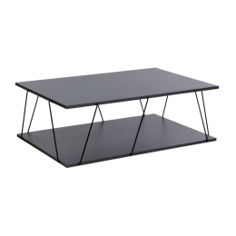 Τραπέζι Σαλονιού Tars 225-000039 90x60x30,5cm Anthracite-Black