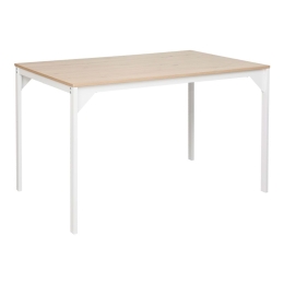 Τραπέζι Chan 225-000056 120x75x75cm Oak-White