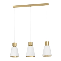 Φωτιστικό Οροφής-Ράγα Aglientina 900377 90x20x110cm 3xE27 40W White-Gold Eglo