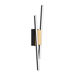 Φωτιστικό Τοίχου-Απλίκα Panagria 900491 7,5x8,5x54cm 2xLed 6,3W Black-Natural Eglo