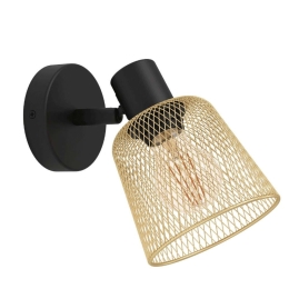 Φωτιστικό Τοίχου - Απλίκα Coslada 900693 13x17x20cm 1xE27 IP20 Black-Gold Eglo
