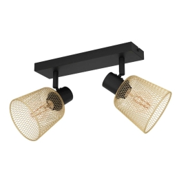Φωτιστικό Οροφής - Σποτ Coslada 900694 32x8x17cm 2xE27 IP20 Black-Gold Eglo