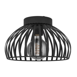 Φωτιστικό Οροφής - Πλαφονιέρα Mogano 3 900792 28x18cm 1xE27 IP20 Black Eglo