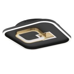 Φωτιστικό Οροφής - Πλαφονιέρα Tiriolo 901245 38x38x6cm Led Black-Gold Eglo
