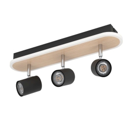 Φωτιστικό Οροφής - Σποτ Rimbocchi 901633 46x10x15cm Led Black-Natural Eglo
