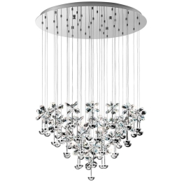 Φωτιστικό Οροφής 93661 Pianopoli Led Ø780 Κρύσταλλο Chrome Eglo Μέταλλο,Γυαλί