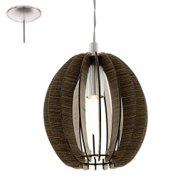 Φωτιστικό Οροφής Cossano 94639 Brown Eglo Μέταλλο,Ξύλο