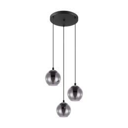 Φωτιστικό Οροφής Κρεμαστό Ariscani 98653 Black-Clear Eglo Μέταλλο,Γυαλί