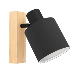 Φωτιστικό Τοίχου - Απλίκα Batallas 99488 10x20,5x17cm 1xE27 Natural-Black Eglo