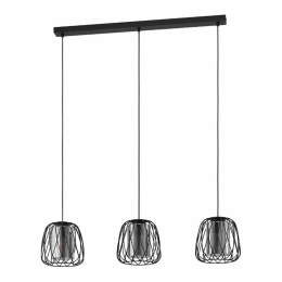 Φωτιστικό Οροφής- Ράγα Floresta 99706 89x19x110cm 3xE27 Black Eglo