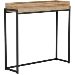 Κονσόλα Mentez 230-000013 100x30x90cm Natural-Black Μελαμίνη,Μέταλλο
