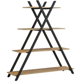 Βιβλιοθήκη Tree 230-000025 120x33x135cm Black-Natural