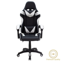 Καρέκλα Γραφείου Gaming Leoni 232-000005 62x56x129/139cm Black-White