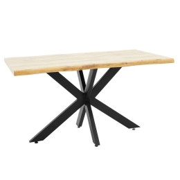 Tραπέζι Gilman 235-000021 150x90x75cm Sonoma-Black Mdf,Μέταλλο