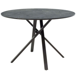Tραπέζι Cerco 235-000031 Φ120x75cm Black Mdf,Μέταλλο