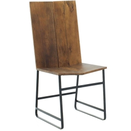 Καρέκλα Elora 240-000005 45x45x100cm Walnut-Black Μέταλλο,Ξύλο