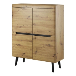 Ντουλάπι 24105-NR-ART Artisan+Μαύρο 107x134x40cm Μελαμίνη