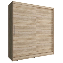 Ντουλάπα Δίφυλλη Συρόμενη 24114-WKs-200 200x214x62cm Natural Δίφυλλη Μοριοσανίδα