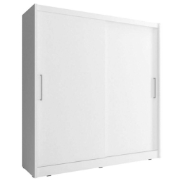 Ντουλάπα Δίφυλλη Συρόμενη 24114-WKw-180 180x200x62cm White Δίφυλλη Μοριοσανίδα