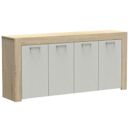 Μπουφές Haven 248-000006 180x40x80cm Sonoma-White Μελαμίνη