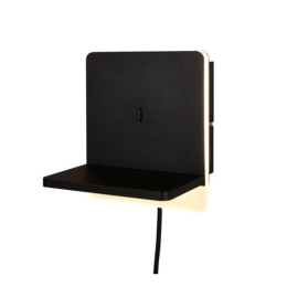 Φωτιστικό Τοίχου Με Ράφι Fairfield 248670132 16x20cm 1xSMD 9W 950lm 3000K Black Trio Lighting