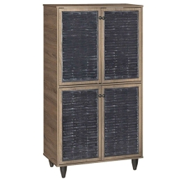 Παπουτσοθήκη Ronan 249-000016 70,5x35x122cm Walnut Μοριοσανίδα