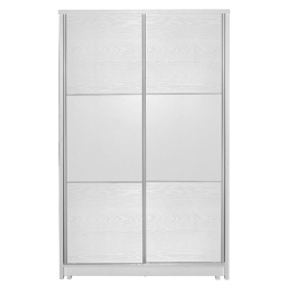 Ντουλάπα Δίφυλλη Griffin 121x56,5x180,5cm White Δίφυλλη