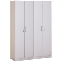 Ντουλάπα Τετράφυλλη Jonar I 120x42x180cm White Τετράφυλλη