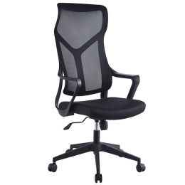 Πολυθρόνα Γραφείου Διευθυντή Flexibility 254-000004 53x50x120/130cm Black