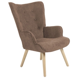 Πολυθρόνα - Μπερζέρα Fluffy 255-000002 75x69x96cm Natural-Brown