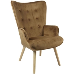 Πολυθρόνα - Μπερζέρα Fluffy 255-000026 75x69x96cm Brown-Natural