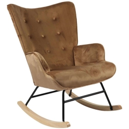 Πολυθρόνα Κουνιστή Georgia 255-000027 75x71x95cm Brown-Natural