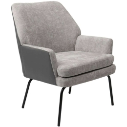 Πολυθρόνα Kieran 255-000044 77x69x82,5cm Grey-Black