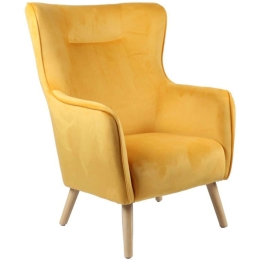 Πολυθρόνα - Μπερζέρα Insicive 255-000053 72x89x105cm Mustard-Natural