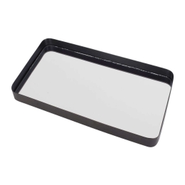 Δίσκος Με Καθρέπτη Mirage PT3762SI 20x3cm Silver Present Time Γυαλί