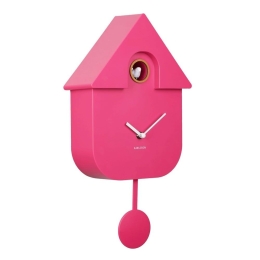 Ρολόι Τοίχου KA5768BP Modern Cuckoo Bright Pink Karlsson Πλαστικό