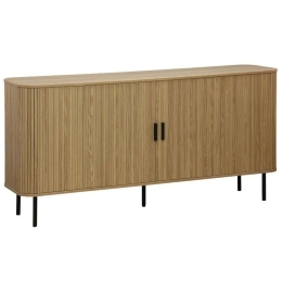 Μπουφές Scandi 260-000005 170x45x80cm Natural-Black Mdf,Μέταλλο