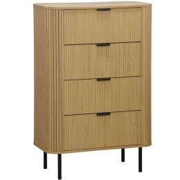 Συρταριέρα Scandi 260-000011 79x46x115cm Natural