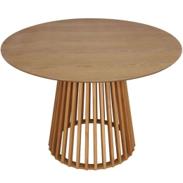 Τραπέζι Domonic 260-000015 Φ120x75cm Natural Μοριοσανίδα, Μελαμίνη