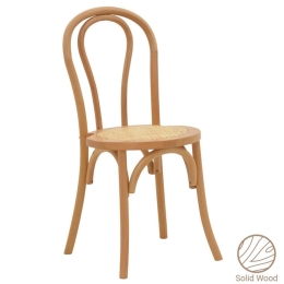 Καρέκλα Στοιβαζόμενη Βιέννης Azhel 263-000017 41x50x89cm Natural