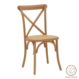 Καρέκλα Στοιβαζόμενη Dylon 263-000020 48x52x89cm Natural-Walnut
