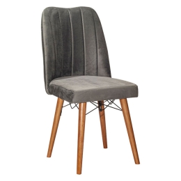 Καρέκλα Vespera I 266-000010 Gray-Walnut